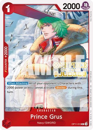 Image of Prince Grus (Judge Pack Vol. 7) (OP11-013) - One Piece Promotion Cards Foil