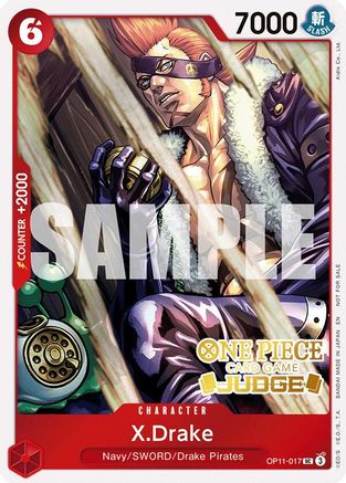 Image of X.Drake (Judge Pack Vol. 7) (OP11-017) - One Piece Promotion Cards Foil