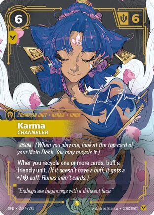 Image of Karma - Channeler (Signature) (237*/221) - Spiritforged Foil