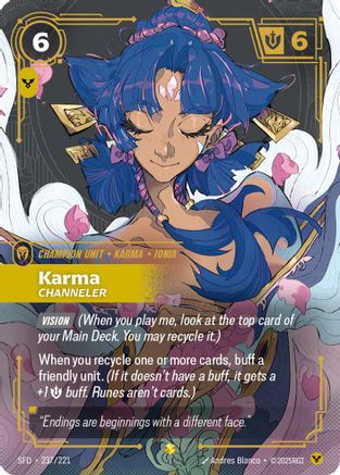 Image of Karma - Channeler (Overnumbered) (237/221) - Spiritforged Foil