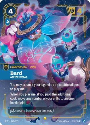 Image of Bard - Mercurial (Overnumbered) (228/221) - Spiritforged Foil