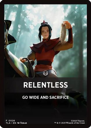 Image of Relentless Theme Card (TLA-026) - Avatar: The Last Airbender