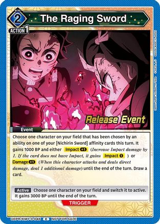 Image of The Raging Sword (UEPR/KMY-3-046) - UEX05BT Demon Slayer Kimetsu no Yaiba Vol2 Release Event Cards