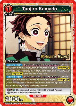 Image of Tanjiro Kamado (063) (UEPR/KMY-3-063) - UEX05BT Demon Slayer Kimetsu no Yaiba Vol2 Release Event Cards