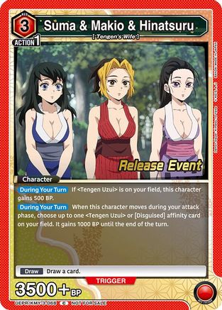 Image of Suma & Makio & Hinatsuru (UEPR/KMY-3-068) - UEX05BT Demon Slayer Kimetsu no Yaiba Vol2 Release Event Cards