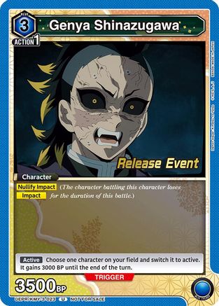 Image of Genya Shinazugawa (023) (UEPR/KMY-3-023) - UEX05BT Demon Slayer Kimetsu no Yaiba Vol2 Release Event Cards