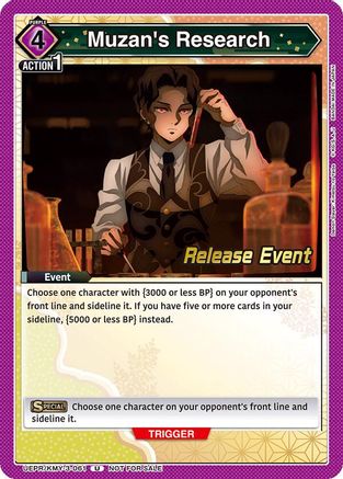 Image of Muzan's Research (UEPR/KMY-3-061) - UEX05BT Demon Slayer Kimetsu no Yaiba Vol2 Release Event Cards