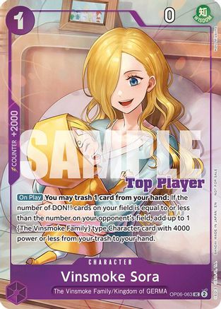 Image of Vinsmoke Sora (CS 25-26 Top Player Pack Vol. 2) (OP06-063) - One Piece Promotion Cards Foil