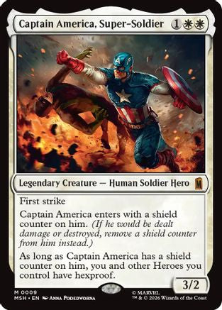 Image of Captain America, Super-Soldier (MSH-009) - Marvel Super Heroes