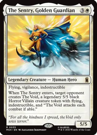 Image of The Sentry, Golden Guardian (MSH-035) - Marvel Super Heroes Foil