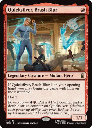 Image of Quicksilver, Brash Blur (MSH-148) - Marvel Super Heroes Foil