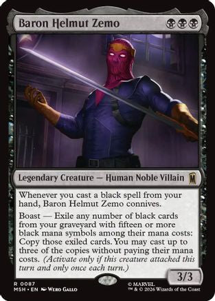 Image of Baron Helmut Zemo (MSH-087) - Marvel Super Heroes Foil