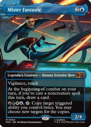 Image of Mister Fantastic (Borderless) (MSC-002) - Commander: Marvel Super Heroes Foil