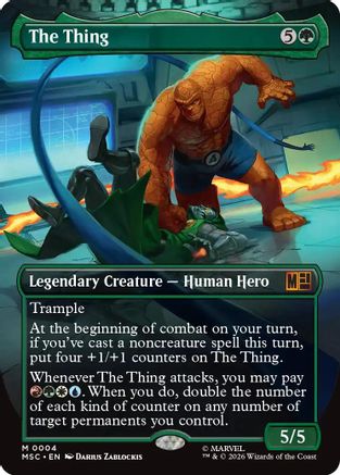 Image of The Thing (Borderless) (MSC-004) - Commander: Marvel Super Heroes