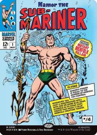 Image of Namor The Sub-Mariner (Borderless) (MSH-391) - Marvel Super Heroes Foil