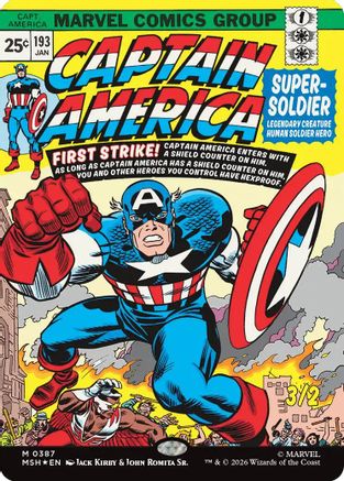 Image of Captain America, Super-Soldier (Borderless) (MSH-387) - Marvel Super Heroes Foil