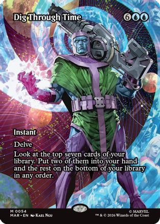 Image of Dig Through Time (Borderless) (MAR-054) - Marvel Universe Eternal-Legal Foil
