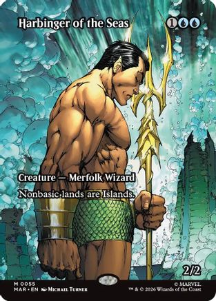 Image of Harbinger of the Seas (Borderless) (MAR-055) - Marvel Universe Eternal-Legal Foil