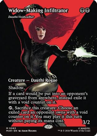 Image of Widow-Making Infiltrator - Dauthi Voidwalker (Borderless) (MAR-063) - Marvel Universe Eternal-Legal Foil