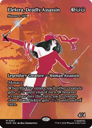 Image of Elektra, Deadly Assassin - Massacre Girl (Borderless) (MAR-067) - Marvel Universe Eternal-Legal