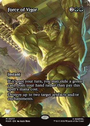 Image of Force of Vigor (Borderless) (MAR-077) - Marvel Universe Eternal-Legal Foil