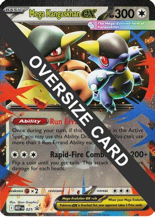 Image of Mega Kangaskhan ex 025  - Holofoil Jumbo Cards - Promo