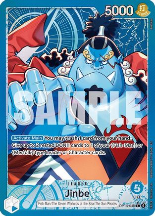 Image of Jinbe - OP14-040 (Alternate Art) (OP14-040) - The Azure Sea's Seven Foil