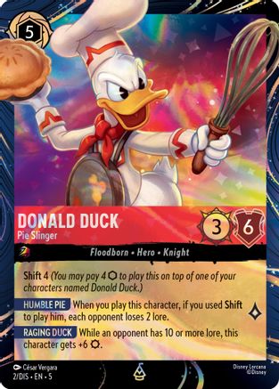 Image of Donald Duck - Pie Slinger (2) - Disney Lorcana Promo Cards Holofoil