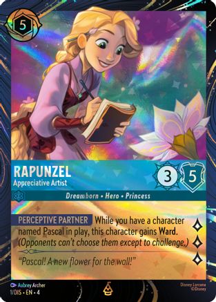 Image of Rapunzel - Appreciative Artist (1) - Disney Lorcana Promo Cards Holofoil