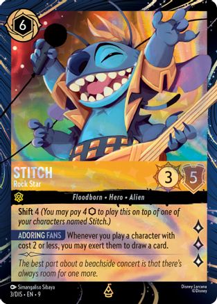 Image of Stitch - Rock Star (3) - Disney Lorcana Promo Cards Holofoil
