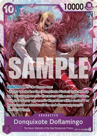 Image of Donquixhote Doflamingo - OP14-069 (OP14-069) - The Azure Sea's Seven Foil