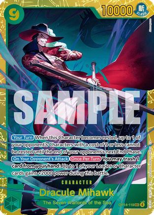 Image of Dracule Mihawk - OP14-119 (OP14-119) - The Azure Sea's Seven Foil