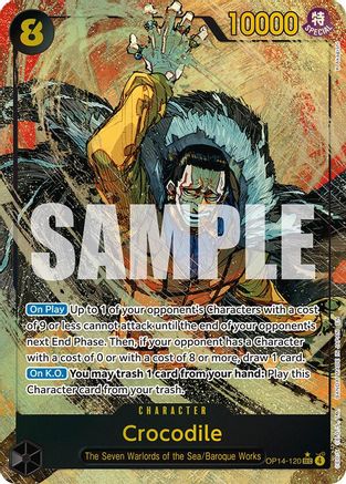 Image of Crocodile - OP14-120 (Alternate Art) (OP14-120) - The Azure Sea's Seven Foil