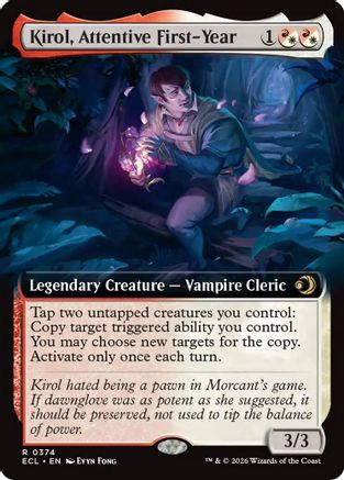 Image of Kirol, Attentive First-Year (Extended Art) (ECL-374) - Lorwyn Eclipsed Foil