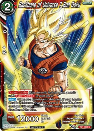 Image of Backbone of Universe 7 Son Goku (Championship 2025 Finals Pack) (TB1-003) - Tournament Promotion Cards