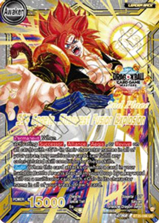 Image of SS4 Son Goku & SS4 Vegeta // SS4 Gogeta, Strongest Fusion Explosion (2nd Place) (BT25-098) - Tournament Promotion Cards Foil