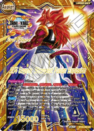 Image of SS4 Son Goku & SS4 Vegeta // SS4 Gogeta, Strongest Fusion Explosion (3rd Place) (BT25-098) - Tournament Promotion Cards Foil