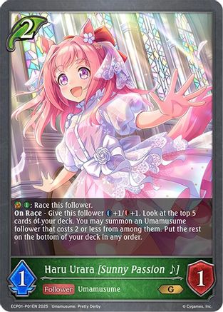 Image of Haru Urara [Sunny Passion ~] - P01EN (Foil) (ECP01-P01EN) - ECP01 Umamusume Pretty Derby