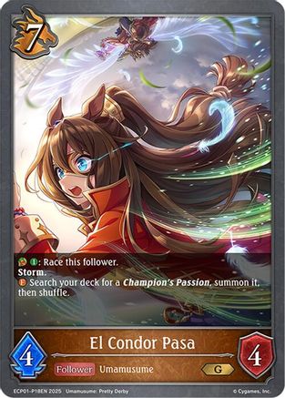 Image of El Condor Pasa - P18EN (Foil) (ECP01-P18EN) - ECP01 Umamusume Pretty Derby