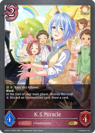 Image of K.S.Miracle - P22EN (Foil) (ECP01-P22EN) - ECP01 Umamusume Pretty Derby