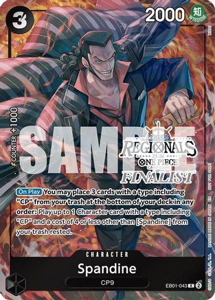 Image of Spandine (Online Regional Finalist Card Set 2025 Vol.1) (EB01-043) - One Piece Promotion Cards Foil
