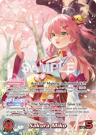 Image of Sakura Miko (OUR) (hBP03-003) - Elite Spark Foil