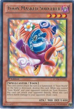 Image of Toon Masked Sorcerer (LCYW-EN110) - Legendary Collection 3: Yugi's World 1st Edition
