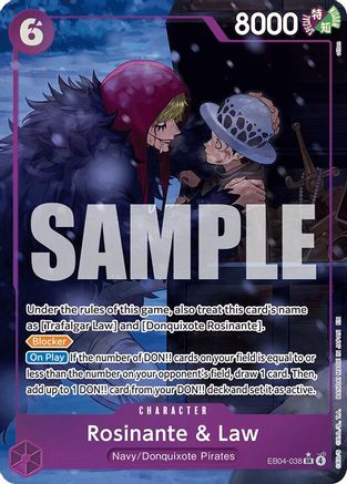 Image of Rosinante & Law (Alternate Art) (EB04-038) - The Azure Sea's Seven Foil