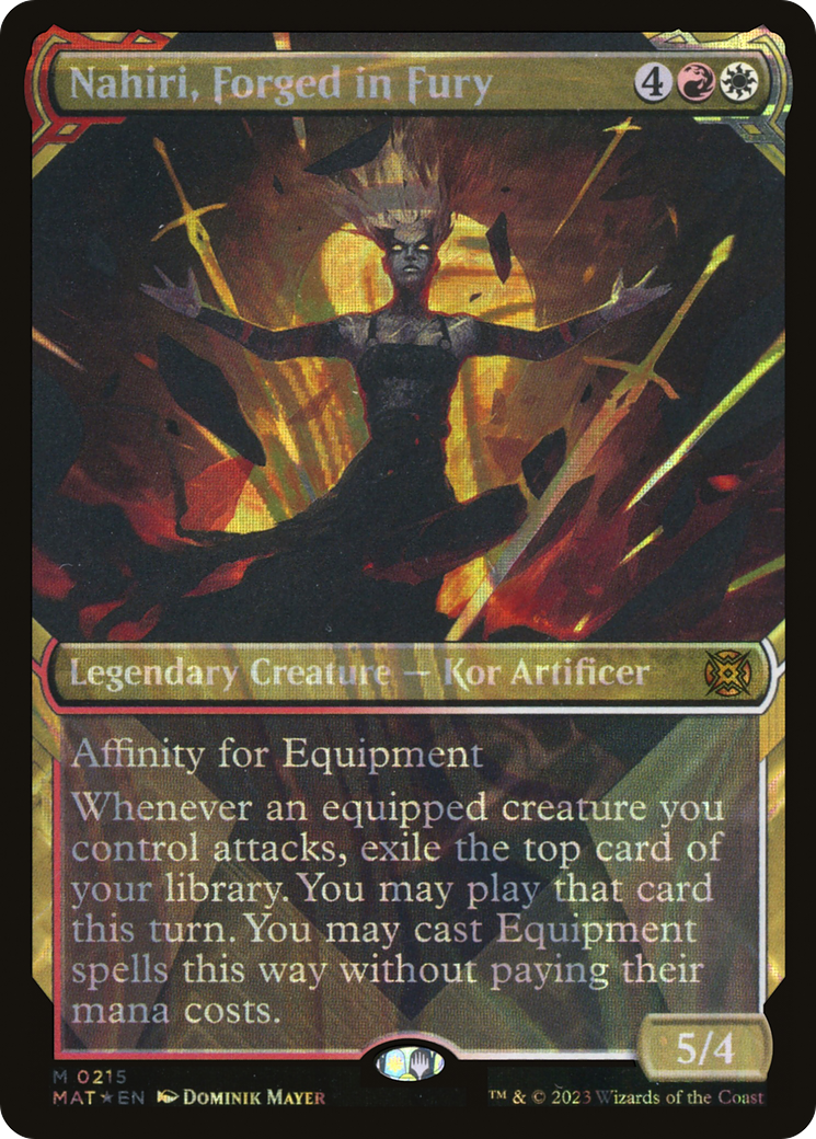 Image of Nahiri, Forged in Fury (Halo Foil) (MAT-215) - March of the Machine: The Aftermath: (Showcase) Foil