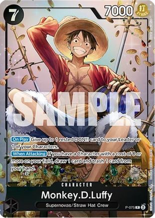 Image of Monkey.D.Luffy (Tin Pack Set Vol. 2) (P-075) - One Piece Promotion Cards Foil