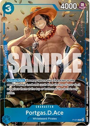 Image of Portgas.D.Ace (Tin Pack Set Vol. 2) (P-074) - One Piece Promotion Cards Foil