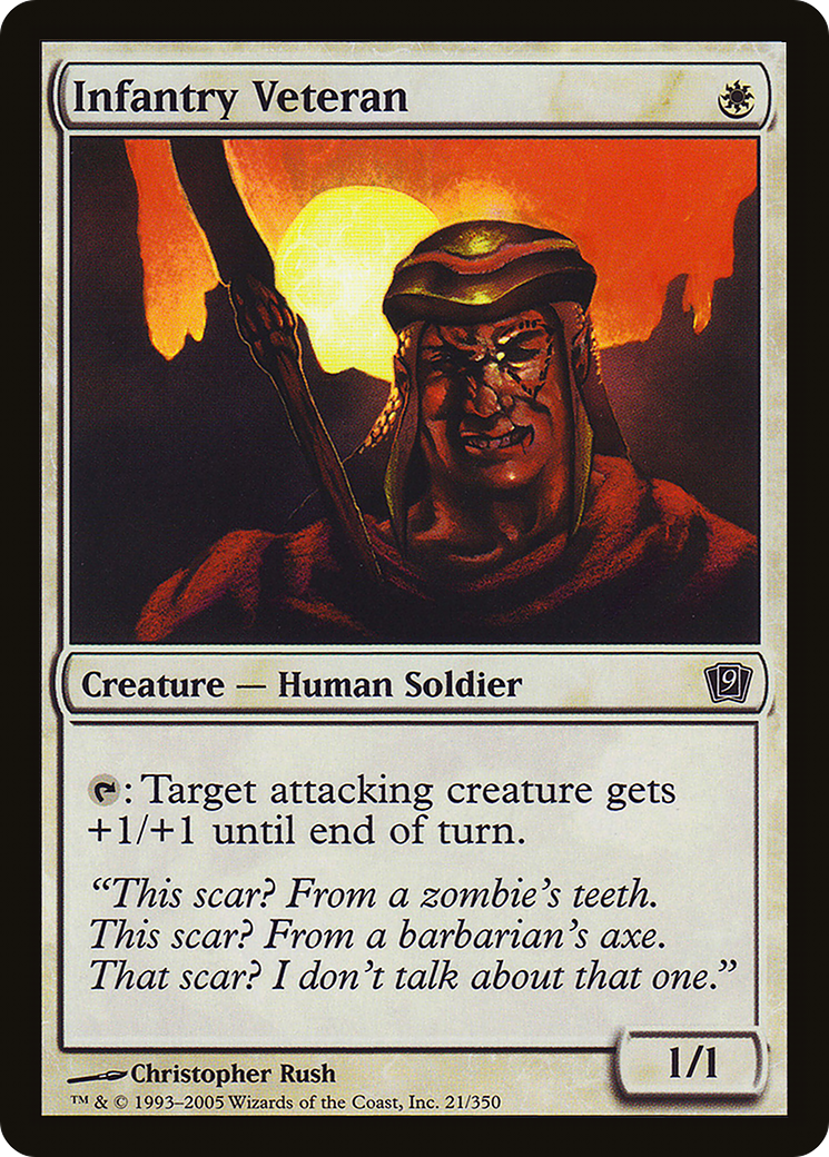 Image of Infantry Veteran (9ED-021) - 9th Edition Foil