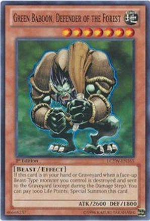 Image of Green Baboon, Defender of the Forest (LCYW-EN165) - Legendary Collection 3: Yugi's World Unlimited