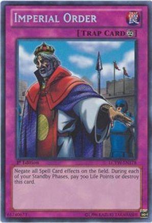 Image of Imperial Order (LCYW-EN178) - Legendary Collection 3: Yugi's World 1st Edition
